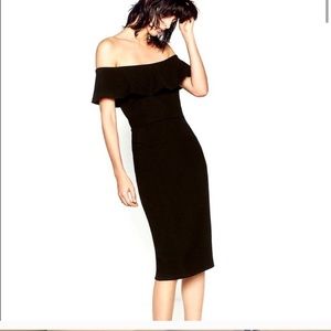 Zara Ruffled Bardot Dress